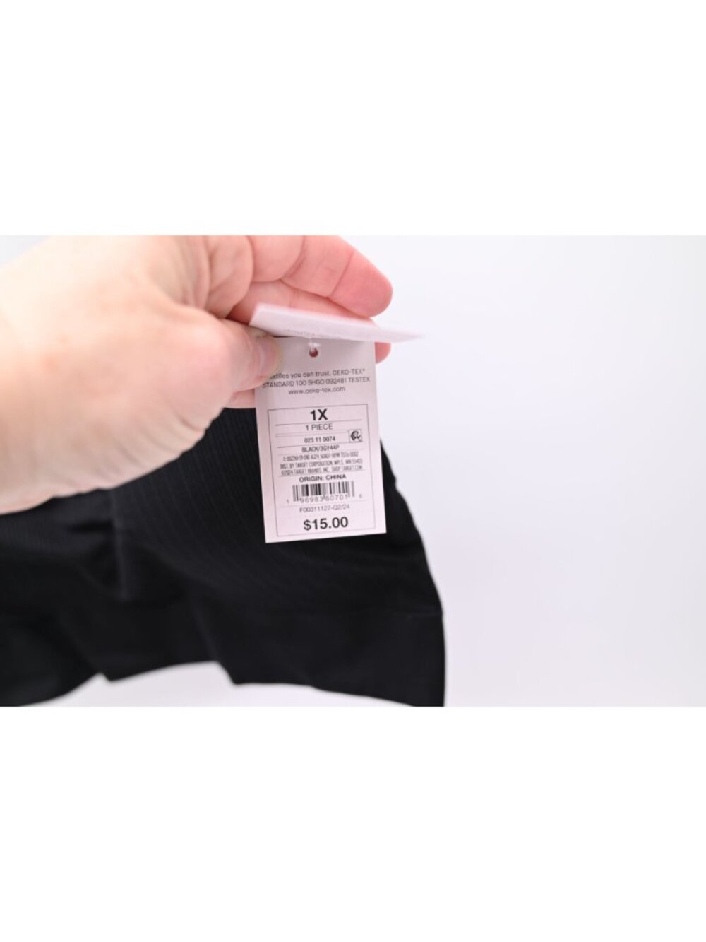 NEW Auden Lightly Lined Seamless Bralette Black Size 1X Neutral Removable Pads - Picture 6 of 7